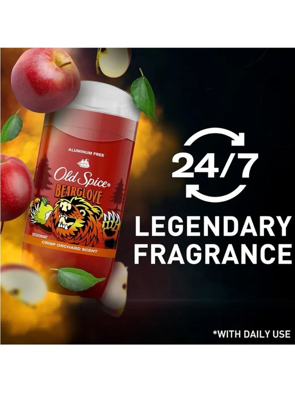 Old Spice‎ Bearglove Deodorant Aluminum Free 3oz 2 Pack 24/7 Odor Protection
